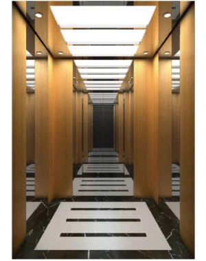 Osobní výtah z nerezové oceli z bukového zrcadla ze dřeva